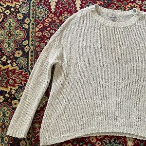 NWOT Aerie Open Knit Looser Airy Sweater Gray